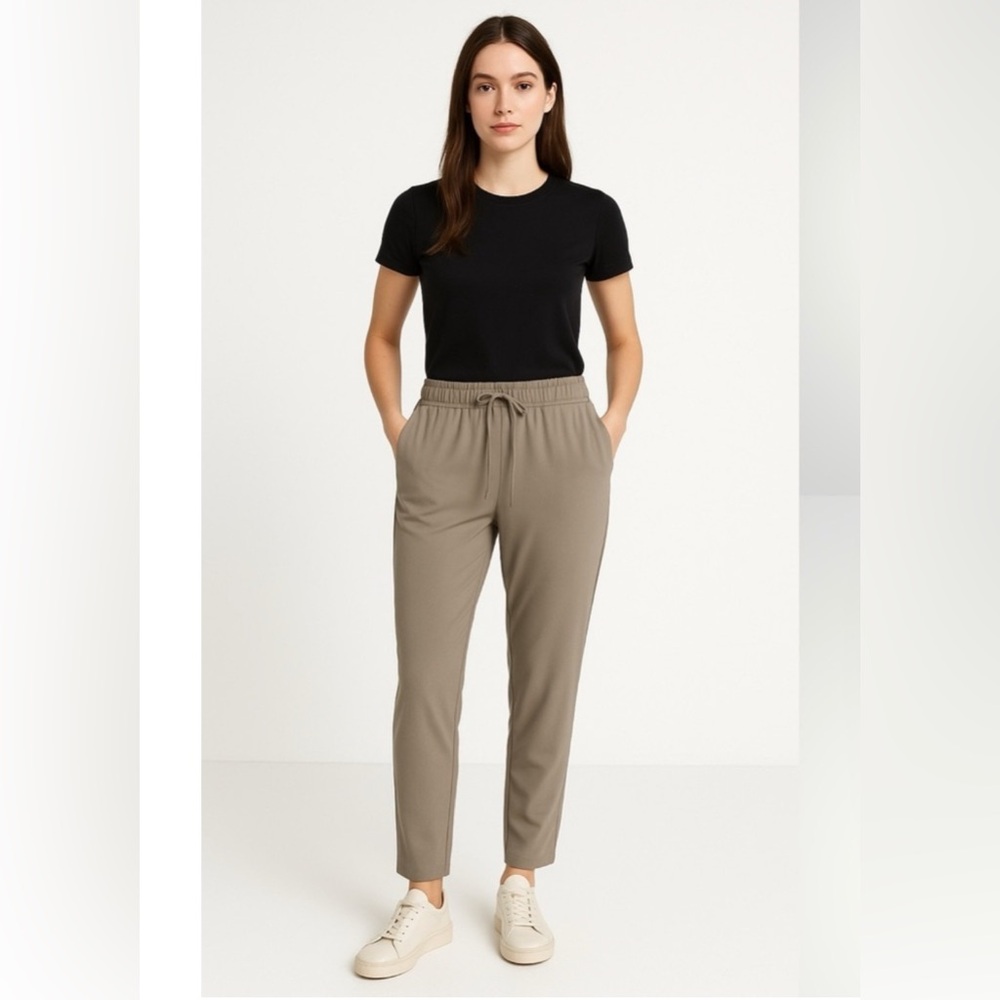 Joie High Waist Tan Pull On Women’s Pants Elastic Waist